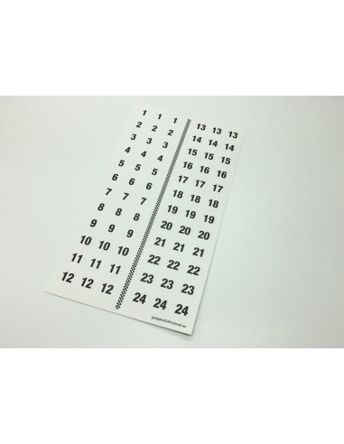 TRI-ANG EXIN, PAPER NUMBERS STICKERS