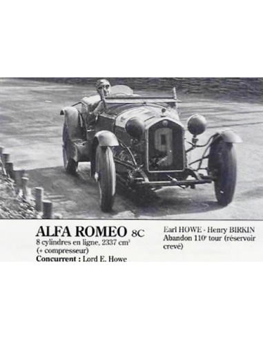 ALFA ROMEO 8C LE MANS EARL HOWE 9 ALFA ROMEO 8C LE MANS EARL HOWE 9